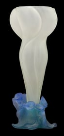 Daum Pate de Verre and Satin Glass Vase