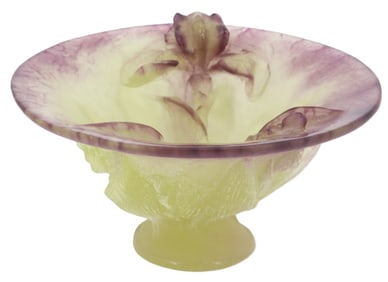 Daum Pate De Verre Iris Bowl