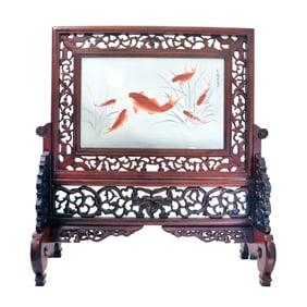 Wang Yeting (1921-20005) and Yu Jun (1913-2007) Chinese, Painted Porcelain Abundant Auspicious