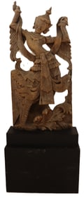 Carved Teak Wood Dancing Goddess of Love - Weathered