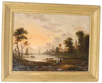 19th Century Dutch, Oil on Canvas Painting in the Style of Charles Henry Joseph Leickert (1816-1907)