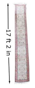 Breathtakingly Long Persian Wool Isfahan Floral Pattern Runner