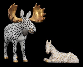 Herend Porcelain Moose and Horse