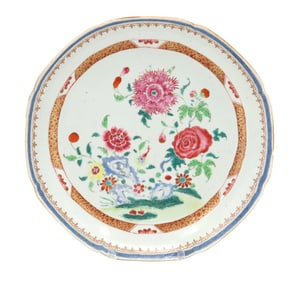 Chinese Export Porcelain Famille Rose Plate