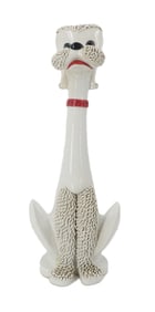 Large Italian Ceramic Spaghetti Poodle Sculpture