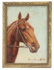 Georgia Zane Bull Signed Portrait of a Race House