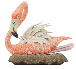 E. M. Boehm Studio 1987 Flamingo Signed and Numbered Porcelain Sculpture