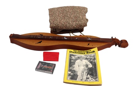 Vintage Appalachian Dulcimer with Picks, Songbook, Cassette Tape, and Carrying Bag