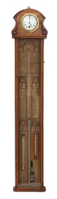 Antique Admiral FitzRoy Barometer and Clock