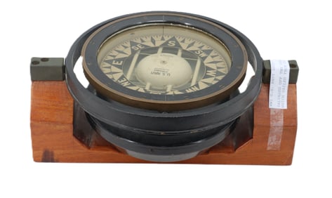 Antique U.S. Navy Steamship Tashmoo Original World War I Era Compass