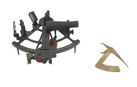 (2) Vintage Leopold and Stevens Brass Sextant and Measurite