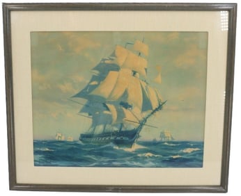 Gordon Grant (1875-1962) American, Nautical Lithograph