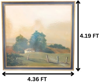 Joseph Neary (1935-2022) American, Large Landscape Oil on Masonite Painting