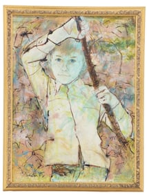 Thornton Utz (1914–1999) American, Gouache on Paper Figural Illustration