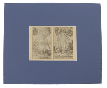 Heinrich Aldegrever (1502–c. 1555) German, Engraving of the Seven Virtues, Chastity and