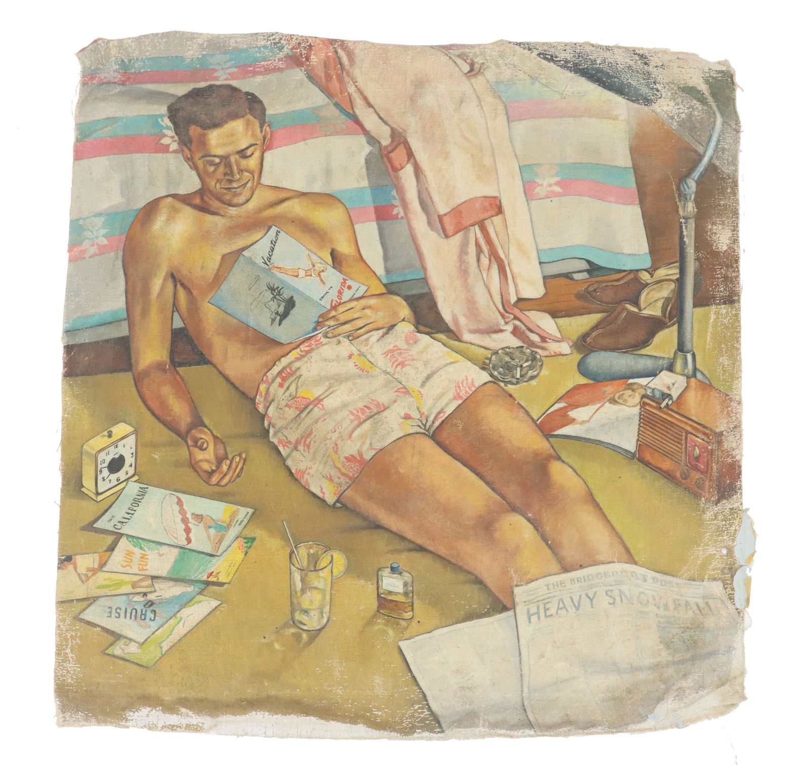 Victor Olson (1927-2007) American Original Oil on Canvas (1 of 8)