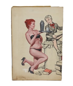 Victor Olson (1924-2007) American, Pin Up Illustration on Artist Board