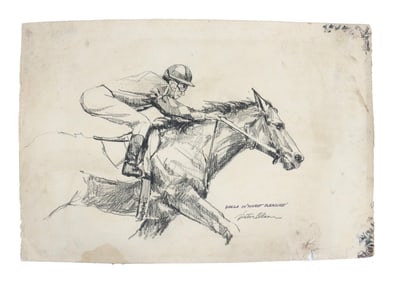 Victor Olson (1924-2007) American, Graphite on Paper Kentucky Derby