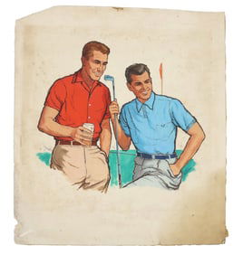 Victor Olson (1924-2007) American, Golfing Illustration on Paper