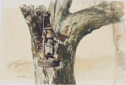 Victor Olson (1924-2007) American, Watercolor landscape