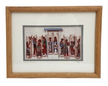 Amos Amit (Born 1945) Israeli, Numbered Giclee Print "Holydays"