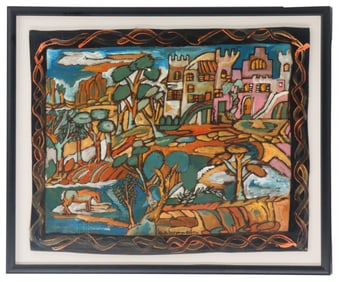 Rudolph Bostic (1944-2021) African American, Oil on Cardboard