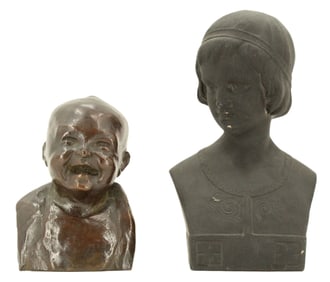 (2) Metal Busts