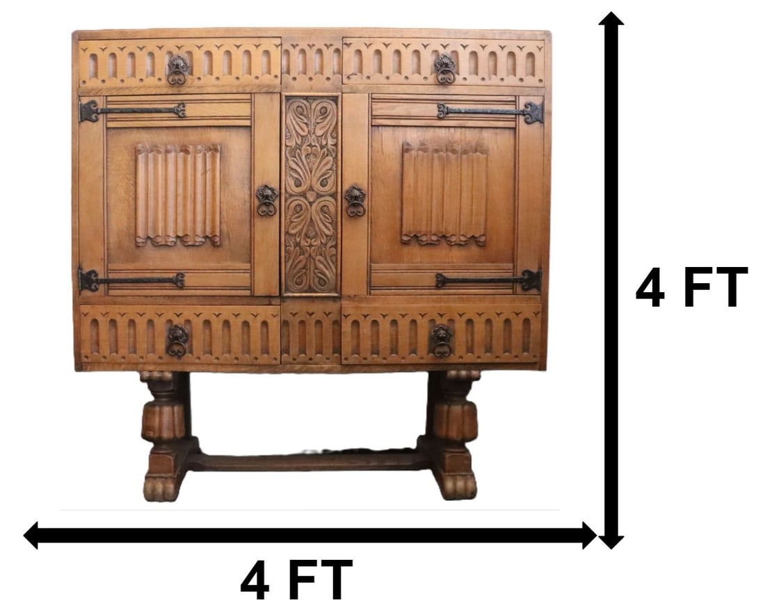 Jacobean Revival Style Cabinet (1 of 20)