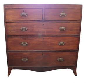 Antique Federalist Five Drawer Dresser - AS IS