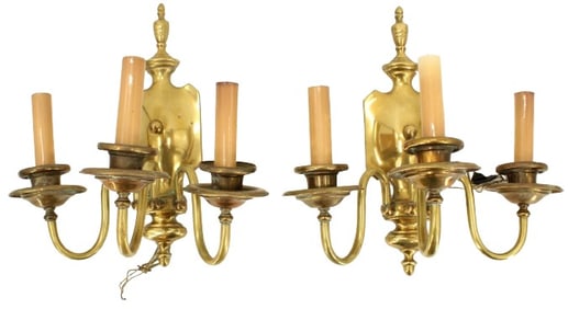 (2) Wall Mounted Electric Candle Holders