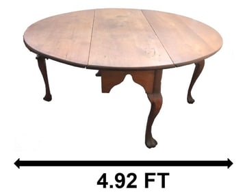 Colonial Williamsburg Clawfoot Dropleaf Table