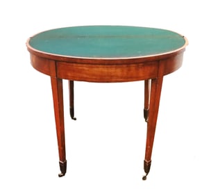 George III Style Mahogany Demi-Lune Card Table