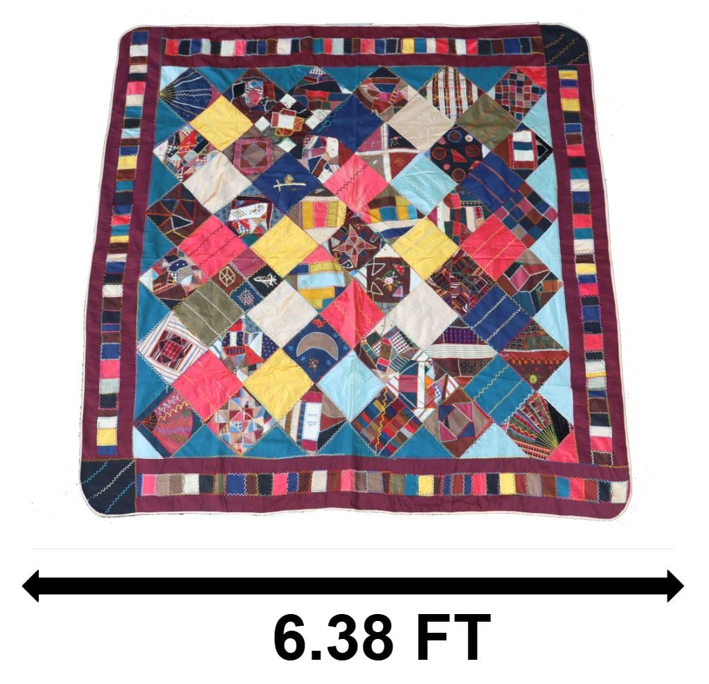 Giant Hand Made Crazy Quilt (1 of 12)