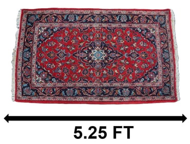 Vibrant Persian Kashan Silk Rug