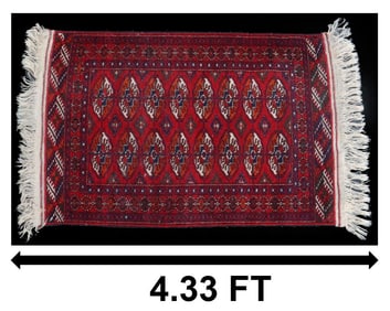 Lovely Turkish Bokhara Wool Rug with Prominent Fringe
