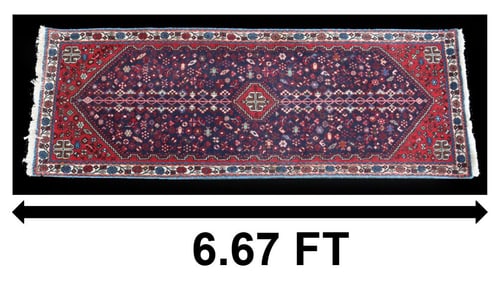 Lengthy Abadeh Persian Wool Runner