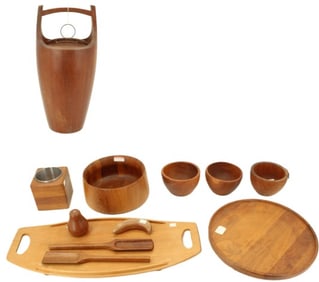 (12) Dansk Wooden Serving Pieces