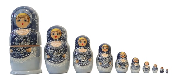 Blue Matryoshka Doll