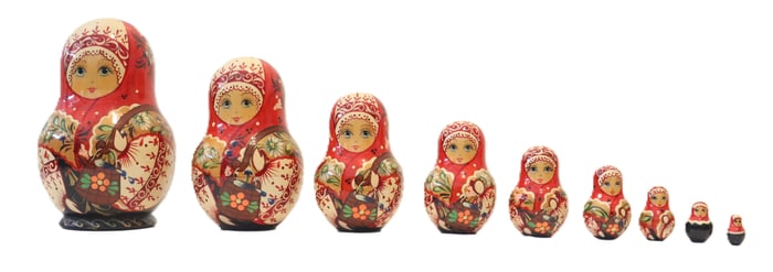 Red Russian Matryoshka Doll