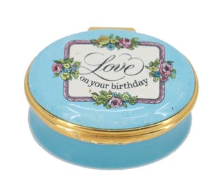 Cartier Diminutive Oval Enamel Box "Love On Your Birthday"