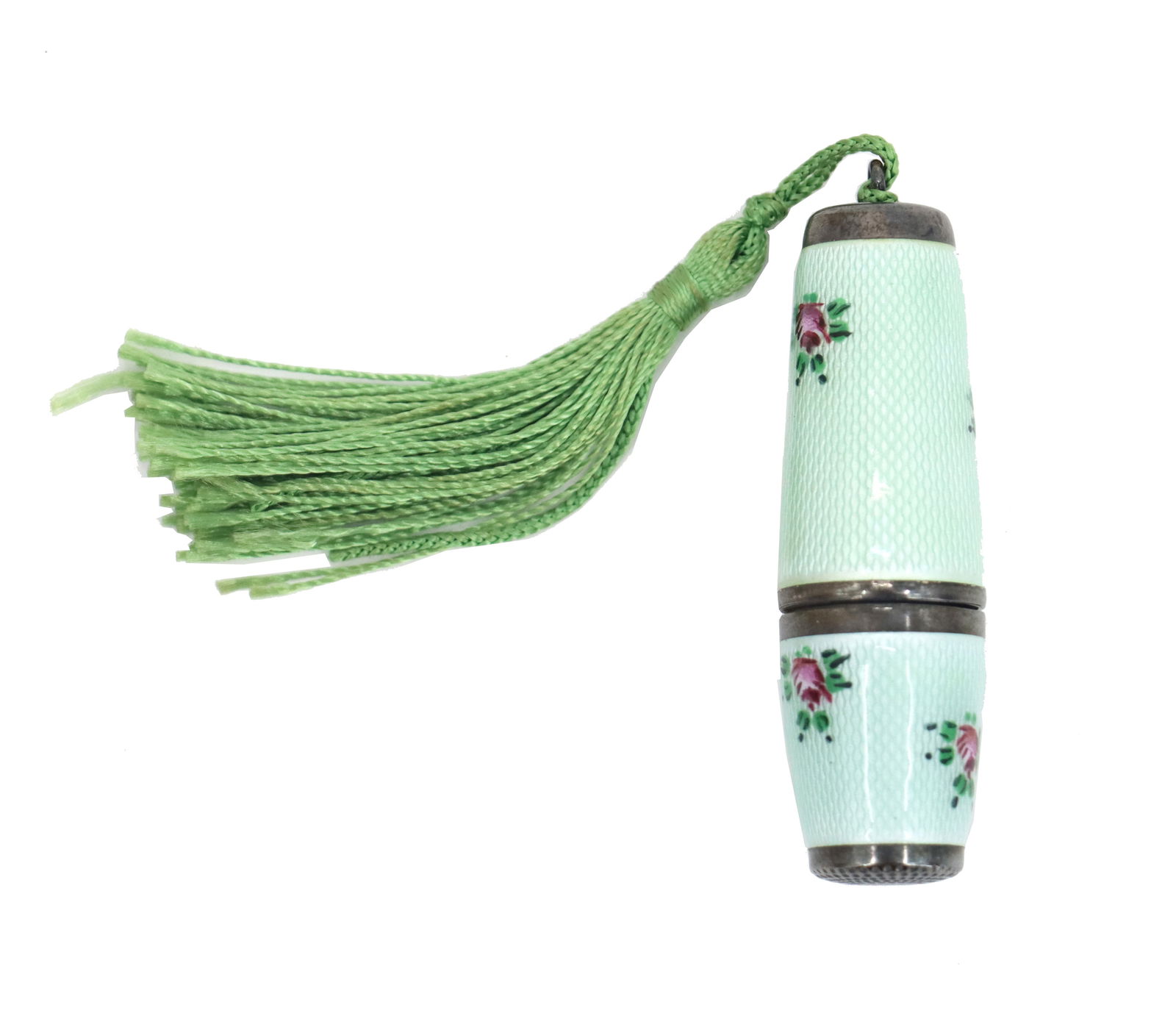 European Cloisonne Enamel and Sterling Silver Vintage Thread Holder (1 of 8)