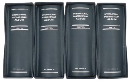 (4) Scott International Postage Stamp Albums, 19th Century