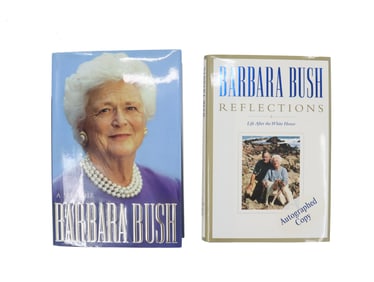 Barbara Bush (1925-2018) American, (2) Signed Hardcover Memoir Books