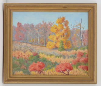 Camille Dumond (1900-1986) "Fall Colors" Oil on Canvas