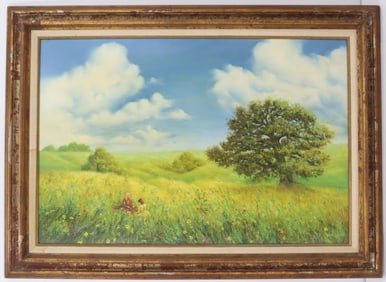 Michael Whitlows American 20th Century Signed Oil on Board