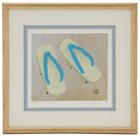 Kunio Kaneko (Born 1949) Japanese, Woodblock Print Pencil Signed, Titled, and Numbered "Greta II",
