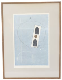 Kanya Kan (Born 1923) Japanese, Abstract Lithograph Pencil Signed and Numbered 3/50