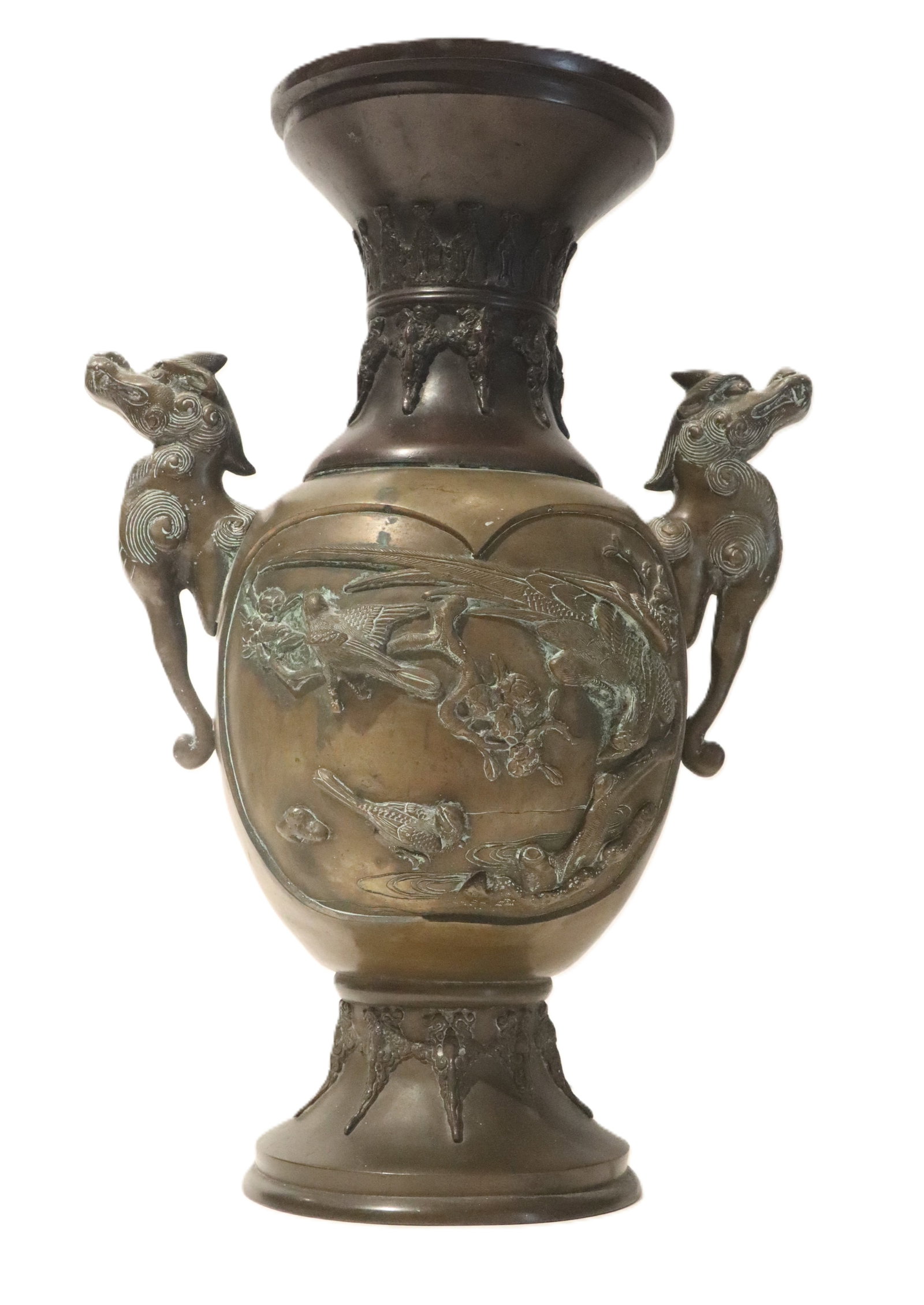 Japanese Meiji Period Bronze Censer with Mythical Beast Handles (1 of 19)