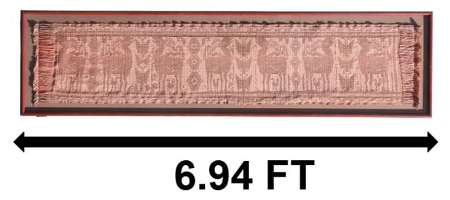 Handwoven Textile with Reindeer in a Repeating Pattern
