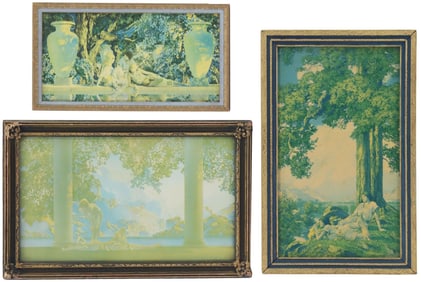 Collection of Maxfield Parrish (1870-1966) Prints "Daybreak", "Garden of Allah", and "Hilltop"